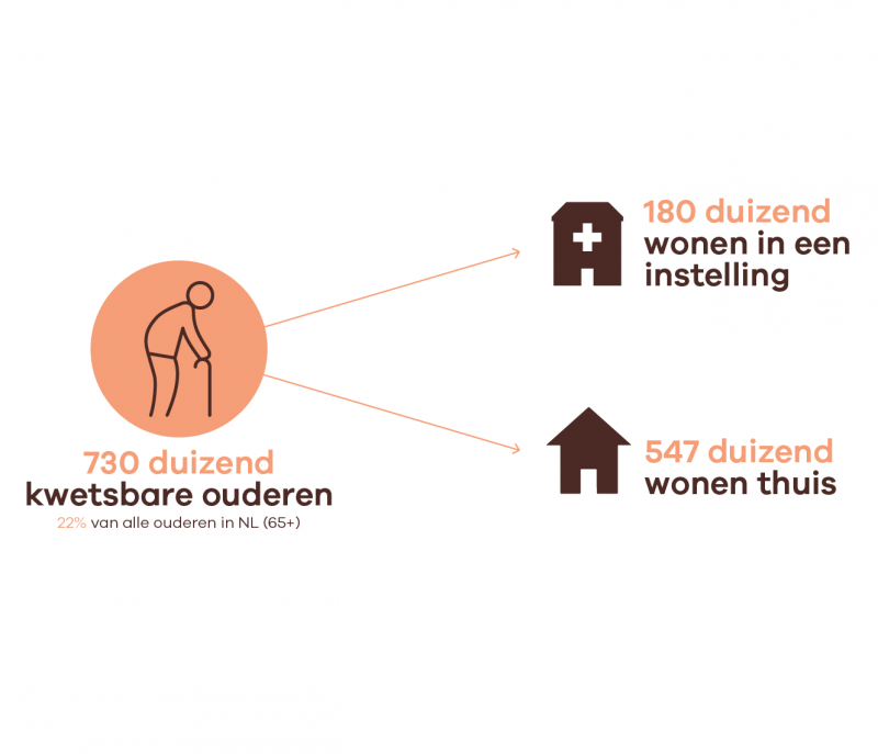 Populatie kwetsbare ouderen in beeld: 547 duizend thuiswonende 65-plussers zijn kwetsbaar